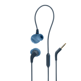 JBL Endurance Run 2 Wired - Blue - Waterproof Wired Sports In-Ear Headphones - Hero
